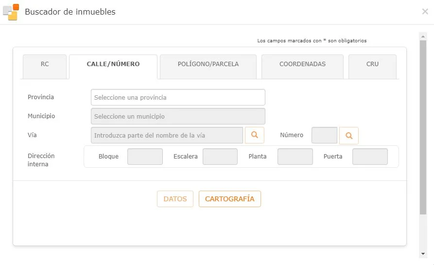 buscador del catastro